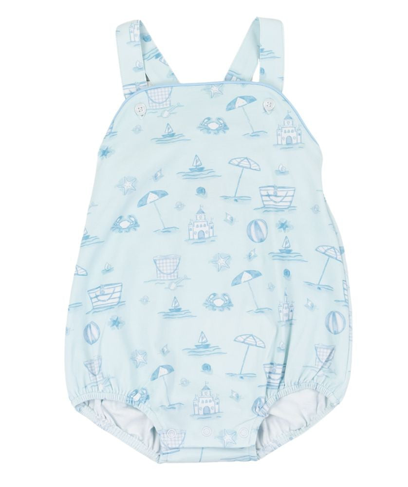 Cypress Row Baby Boys Blue Bubble - Seacrest Blue Beach Scene