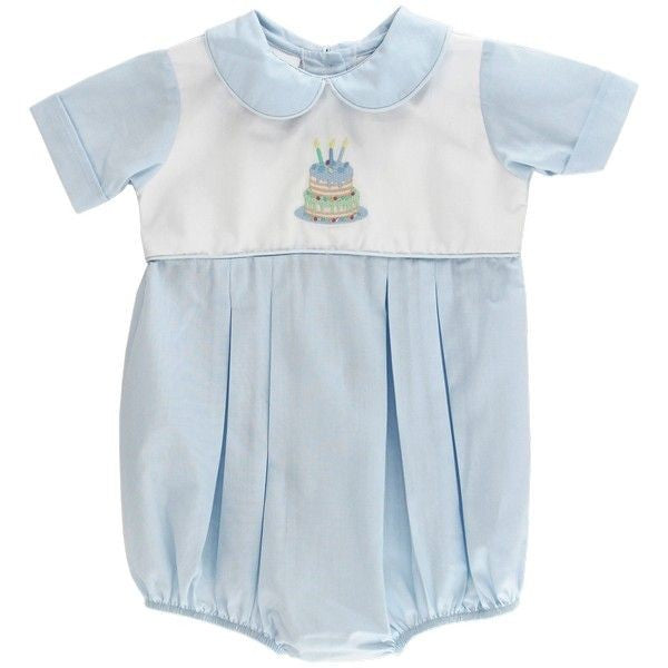 Bailey Boys Baby Blue Birthday Cake Dressy Bubble by Bailey Boys