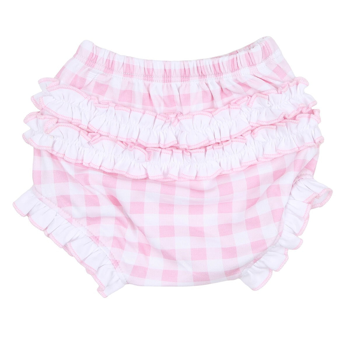Magnolia Baby Girls Pink Checks Smocked Collared Ruffle Bloomers Set by Magnolia Baby