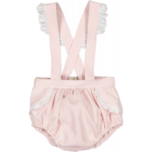 Sal & Pimenta Girls Pink Corduroy Nappie Cover Bubble