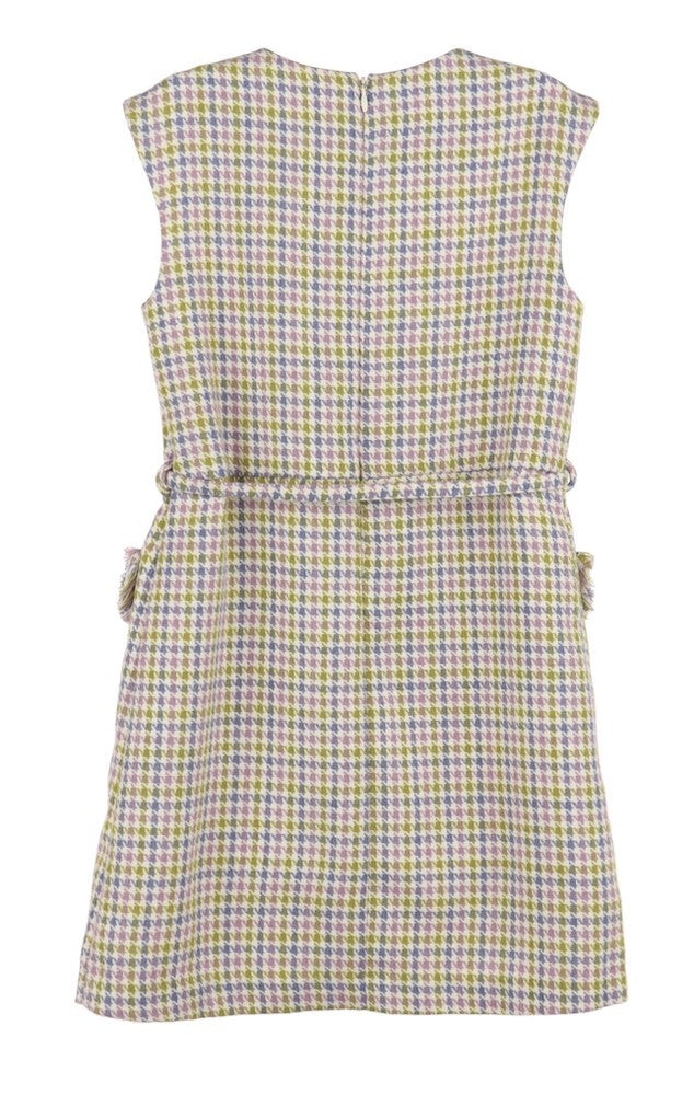 Luli & Me Gabby Girls Claire Lavender Plaid Tweed Dress by Luli & Me