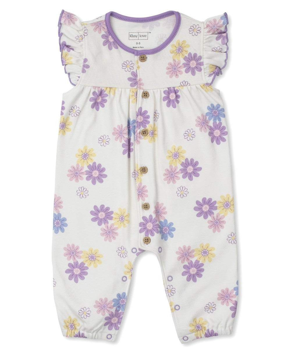 Kissy Kissy Love Baby Girls Playsuit - Lilac Lavender Floral Delight by Kissy Kissy