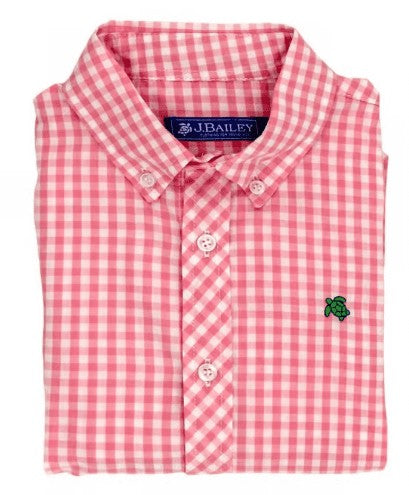 Bailey Boys J. Bailey Roscoe Button Down Shirt - Pink Gingham