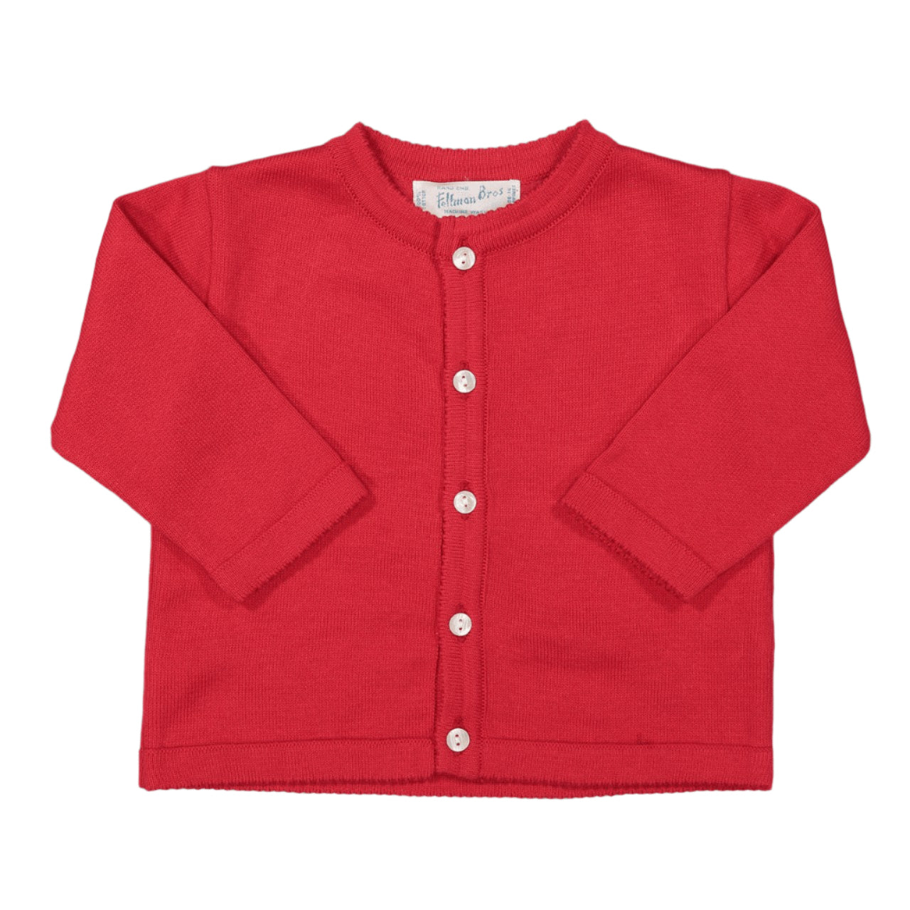 Feltman Brothers Baby / Toddler Unisex Classic Cardigan Sweater - Red by Feltman Brothers