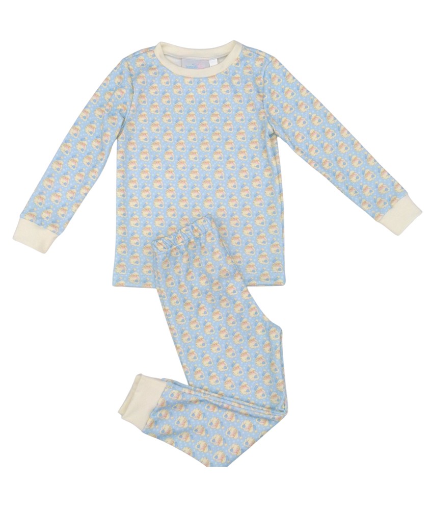 James & Lottie Pajamas Set Jammies - Santa - Blue