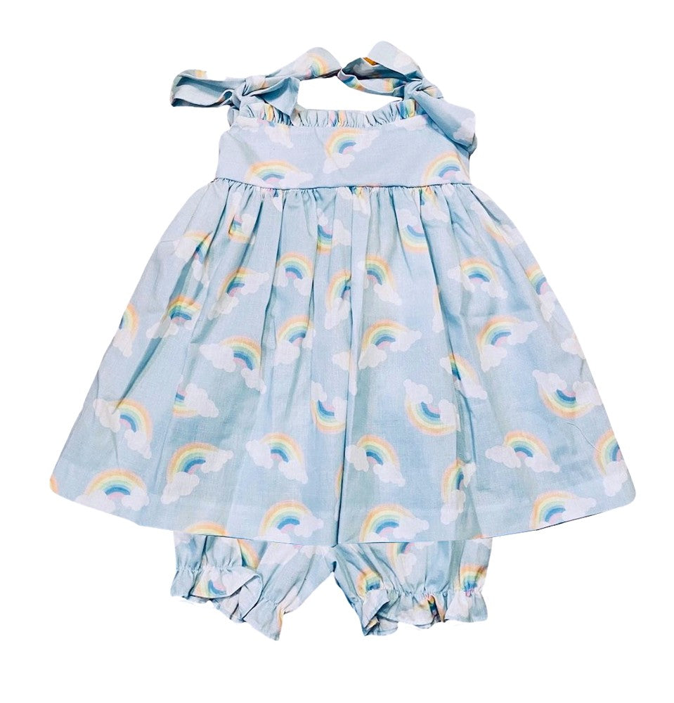 The Best Dressed Child Girls Rainbow Print Tie Bloomers Set by Best Dressed Child