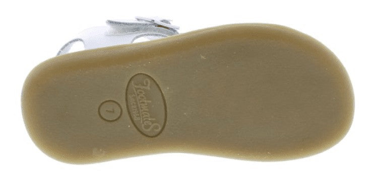 Footmates Girls Sustainable Flower Sandals - Eco-Jasmine Microfibre - White