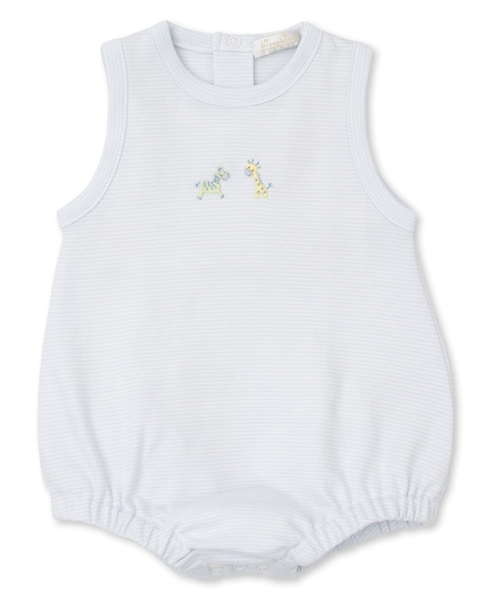 Kissy Kissy Baby Boys Striped Jungle Friends Bubble - Blue by Kissy Kissy