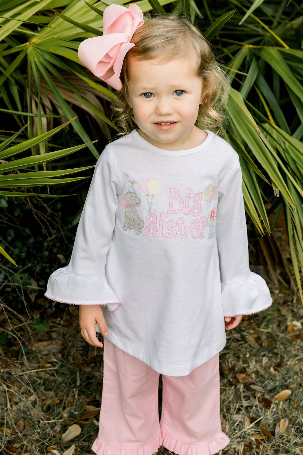 Bailey Boys Big Sister Top - Long Sleeves - Dog & Balloons & Gifts by Bailey Boys