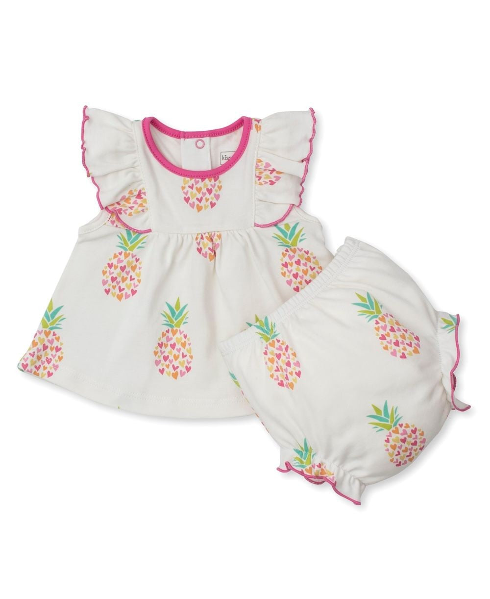 Kissy Kissy Love Baby Girls Pink Fancy Pineapples Bloomers Set by Kissy Kissy