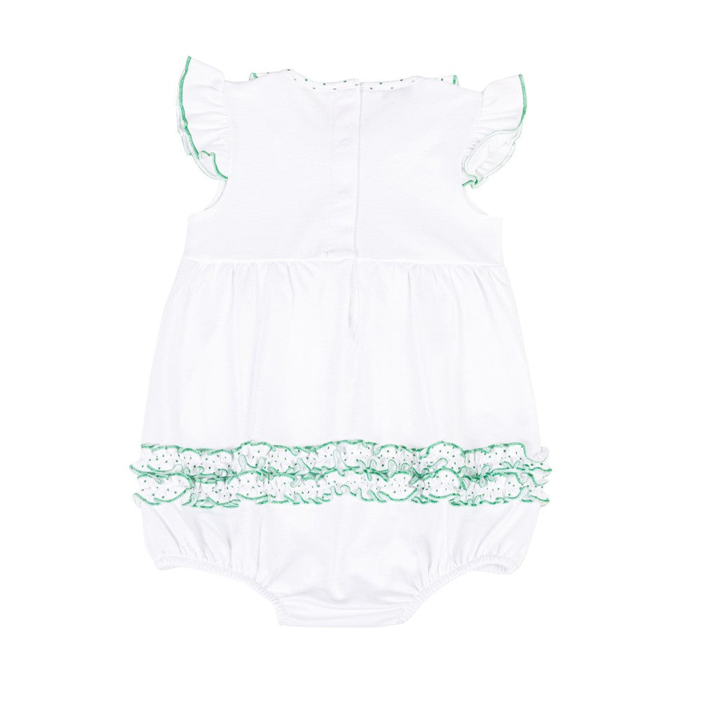 Magnolia Baby Girls White Mallard Duck Pond Ruffle Flutters Bubble