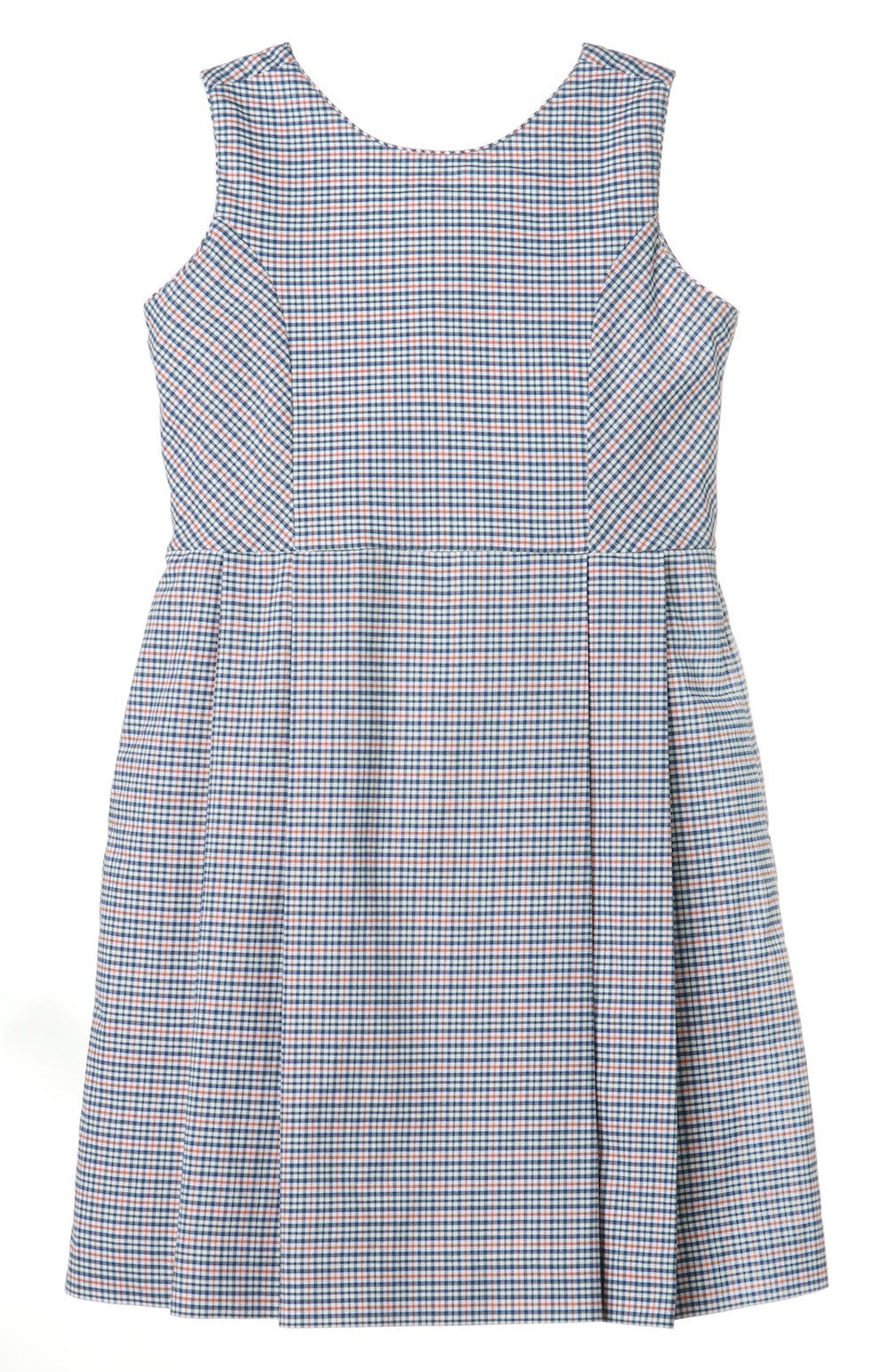 Luli & Me Gabby Girls Chloe Dress - Fall Festival Plaid - V Back