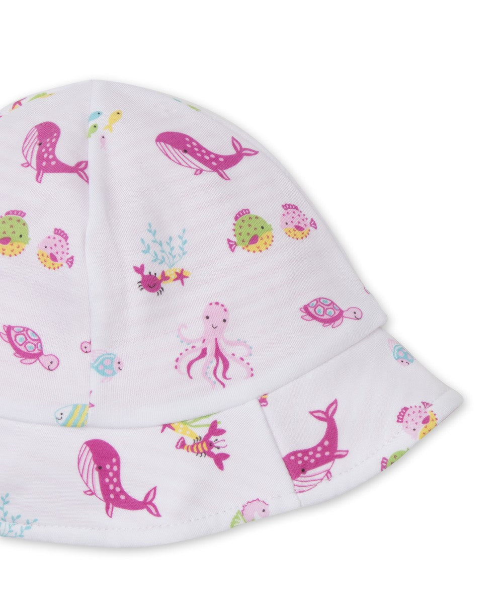 Kissy Kissy Baby Girls Pink Deep Sea Divers Reversible Sun Hat