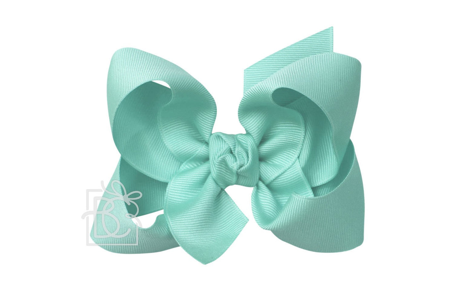 Beyond Creations Girls Grosgrain Double Knot Bow on Clip - Aquamarine by Beyond Creations