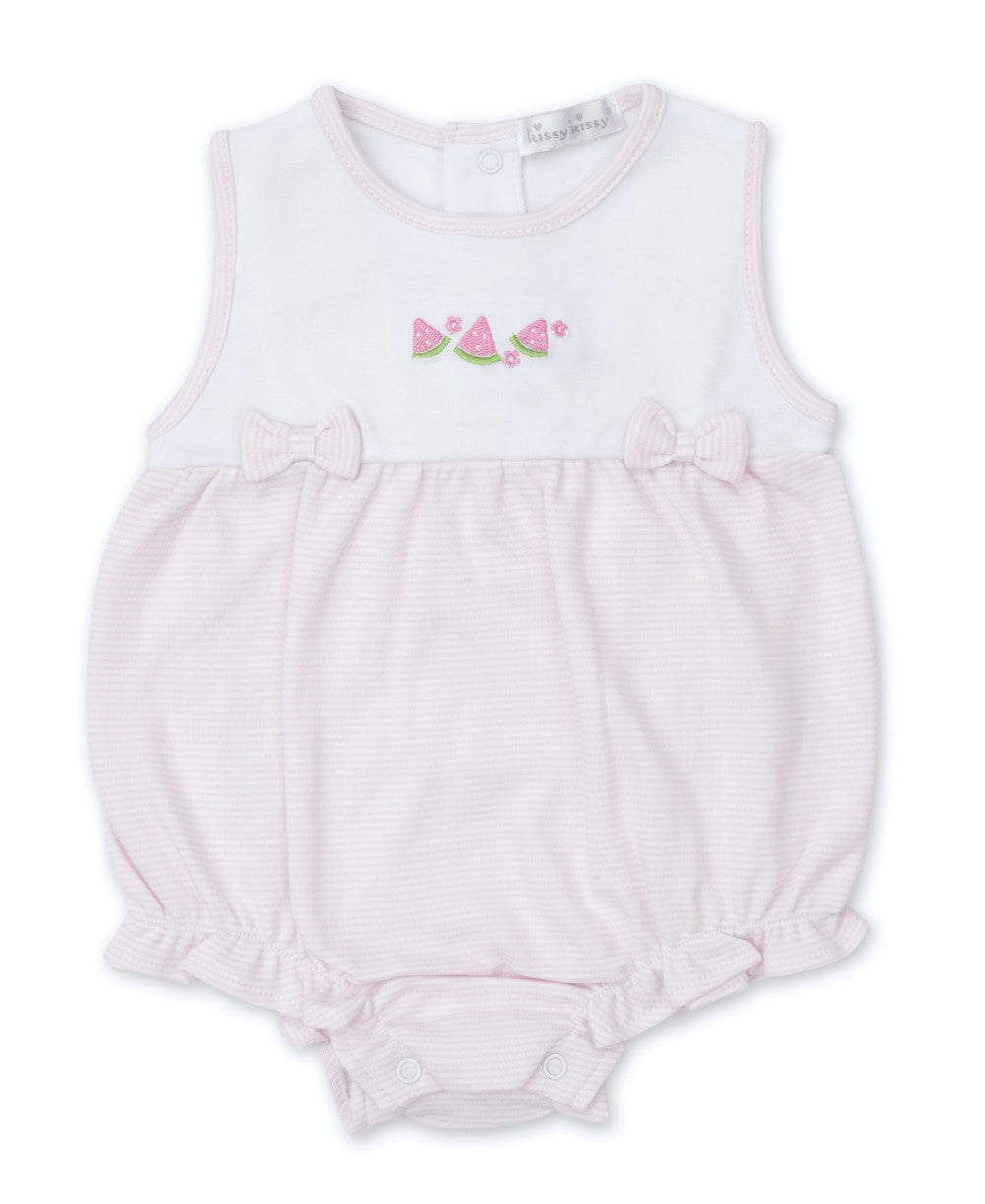 Kissy Kissy Baby Girls Pink Striped Bubble - Classic Treasures Watermelon by Kissy Kissy