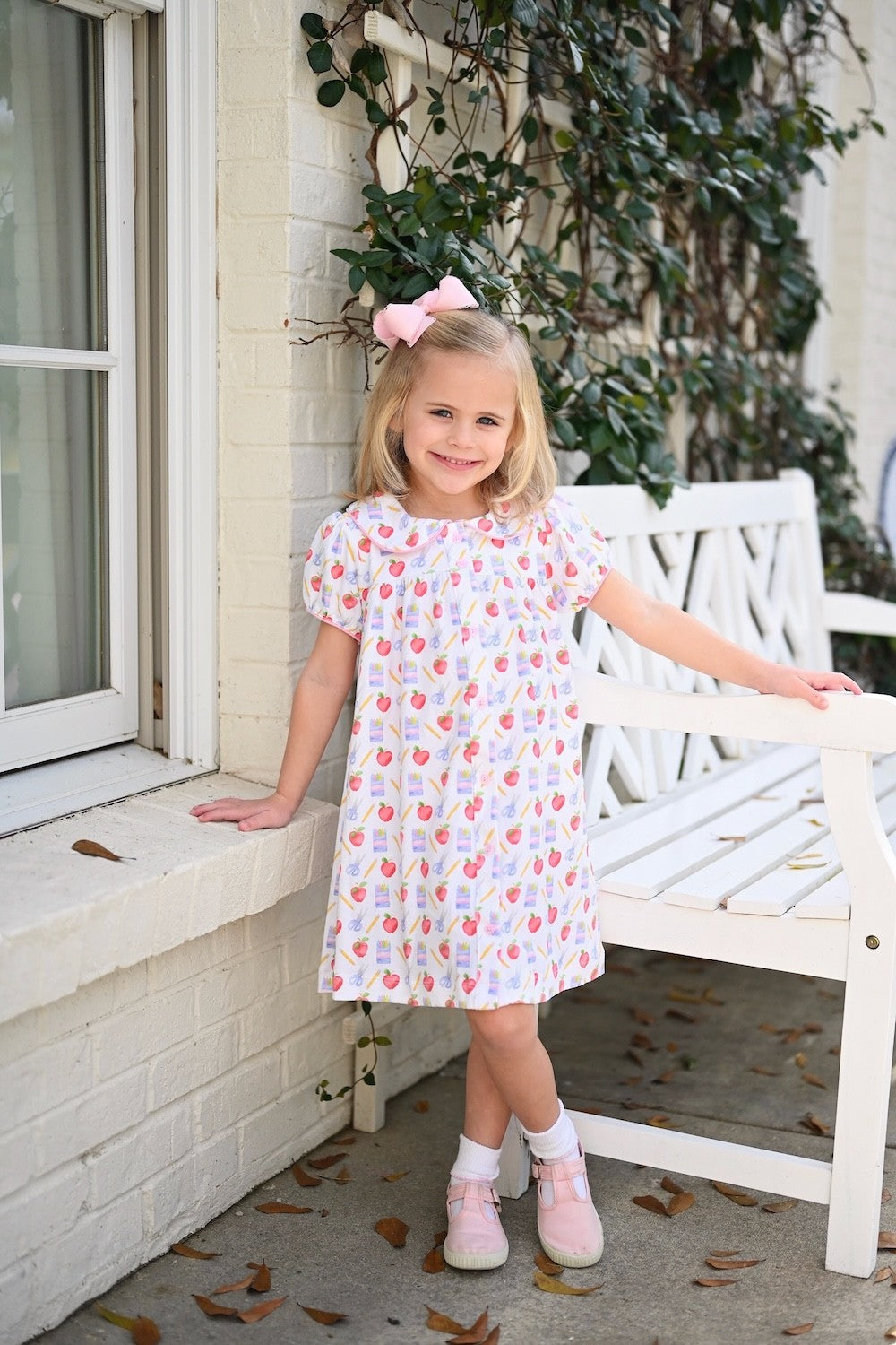 James & Lottie Girls Back to School Whitley Knit Dress