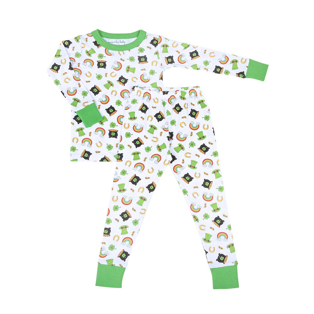 Magnolia Baby Green Pots of Gold St. Patrick's Day Long Pajamas