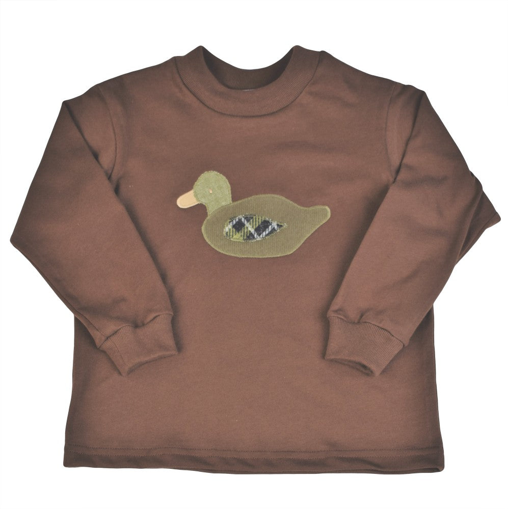 Funtasia Too Boys Brown Shirt - Applique Mallard Duck by Funtasia