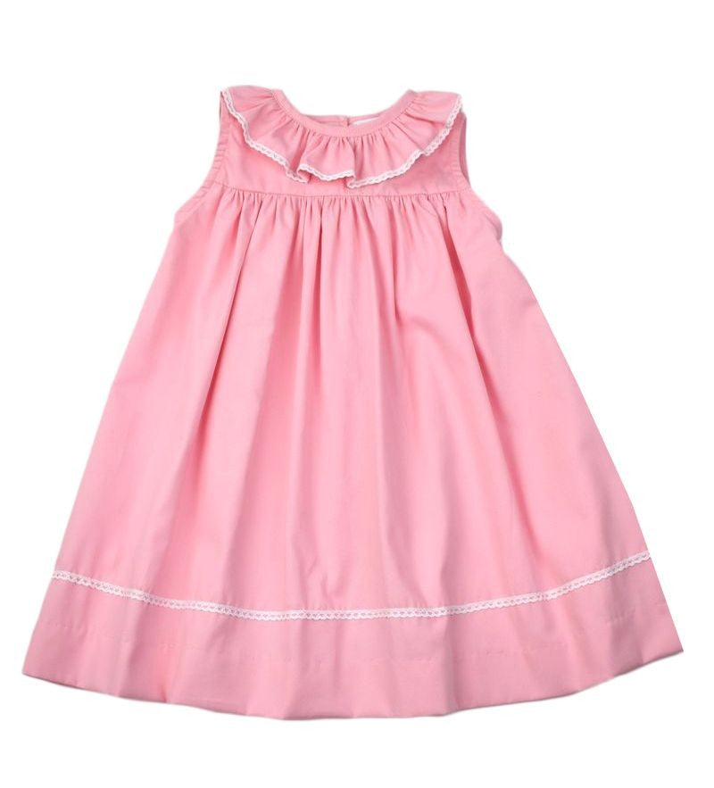 Funtasia Too Girls Pink Sleeveless Ruffle Dress - Lace Trim by Funtasia