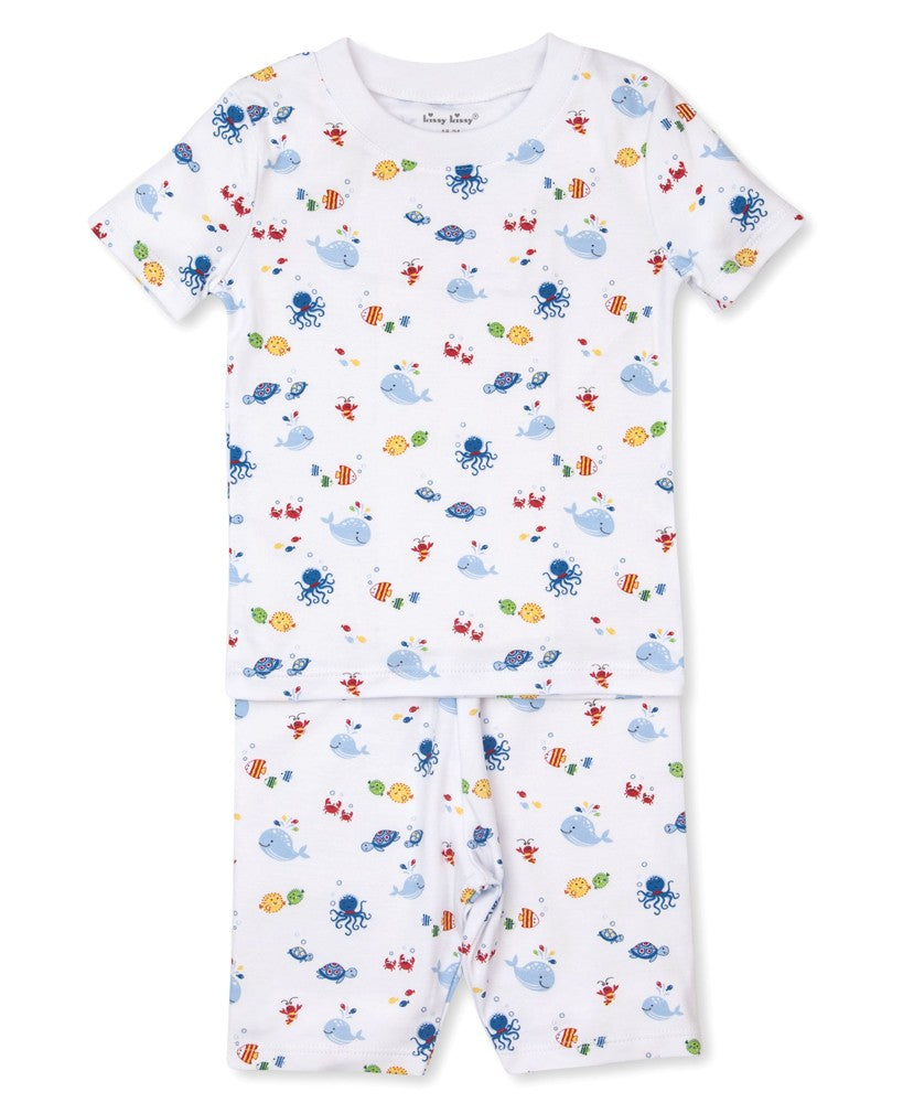 Kissy Kissy Boys Blue Ocean Oasis Print Short Pajamas by Kissy Kissy