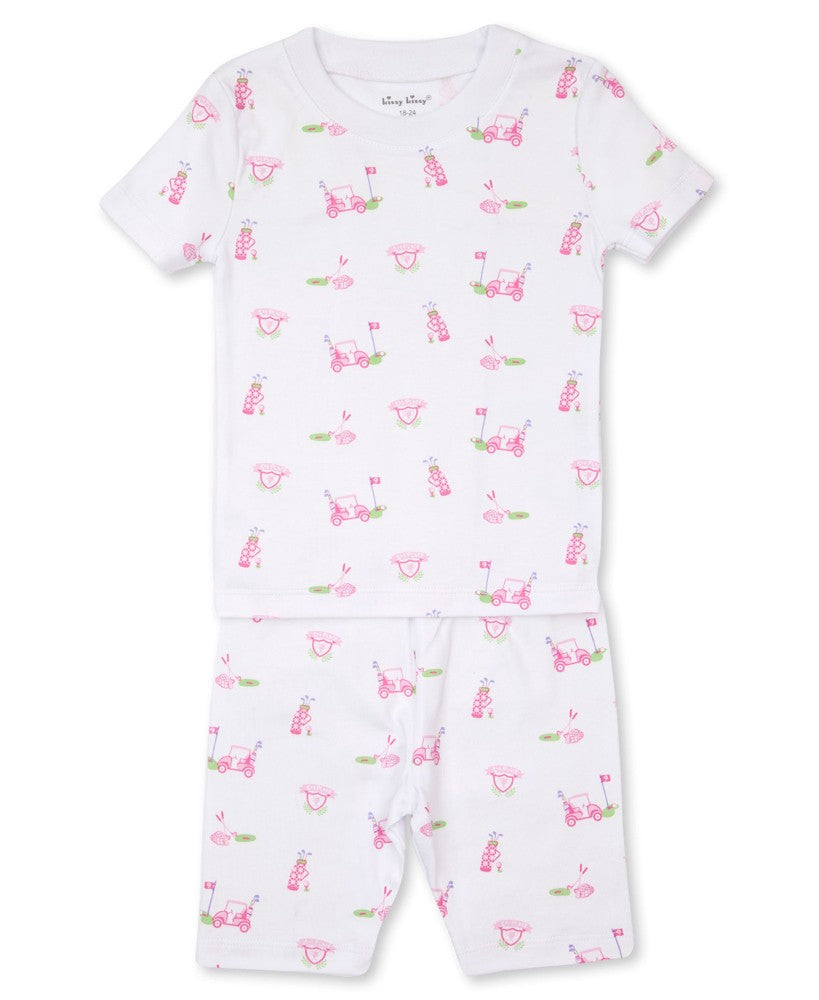 Kissy Kissy Girls Pink Longest Drive Golf Print Short Pajamas by Kissy Kissy