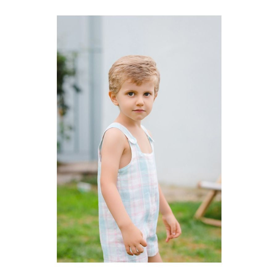 Sal & Pimenta Boys Jon Jon - Pink & Blue Breeze Plaid