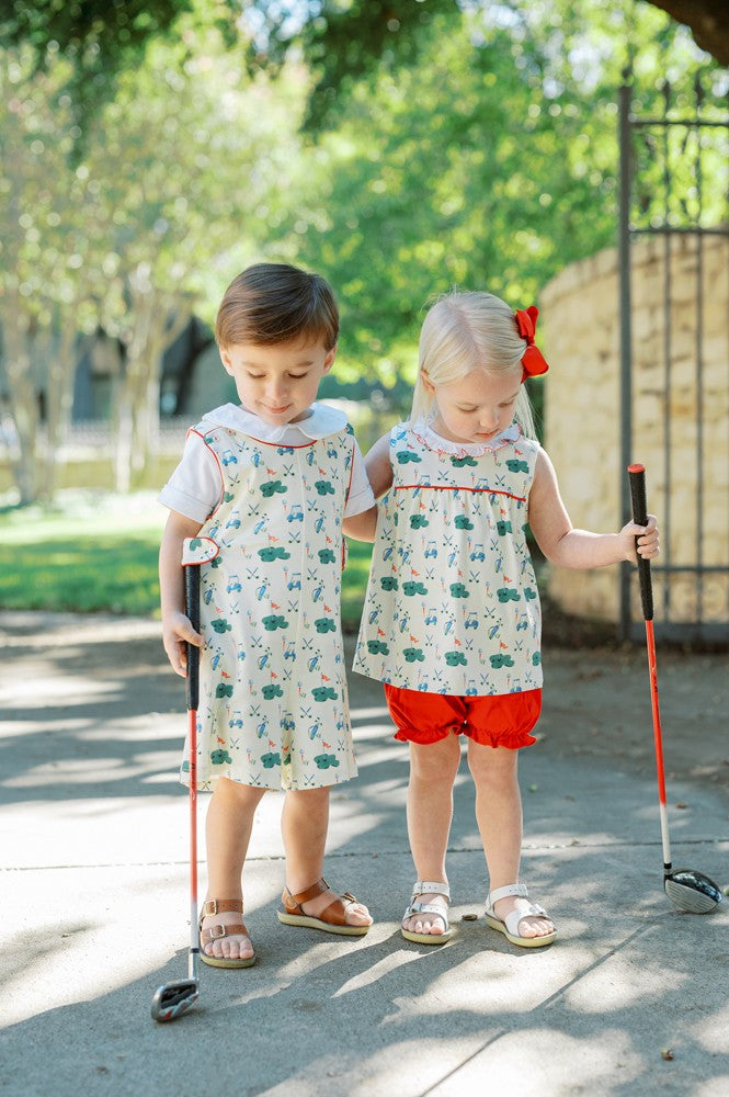 Proper Peony Pima Baby Boys Jon Jon - Golf Theme