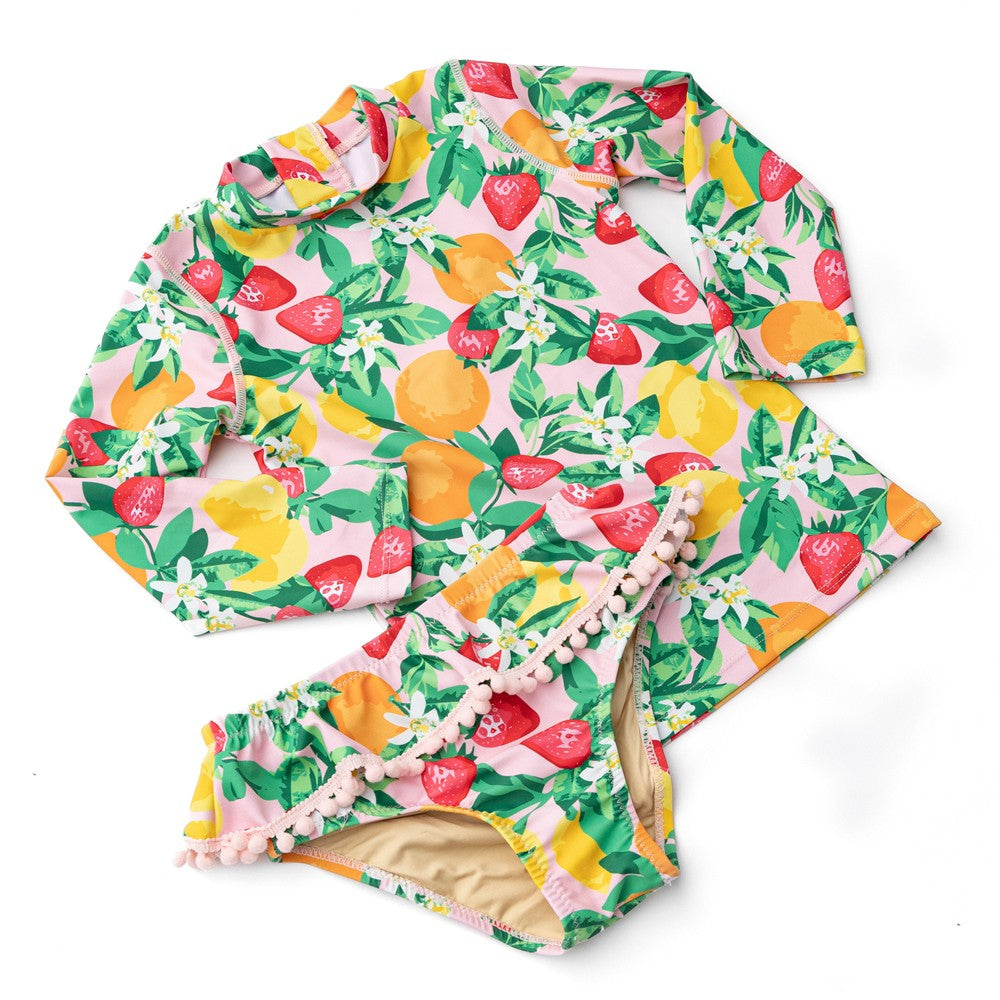 Shade Critters Girls Rash Guard Swim Set - Fruit Punch
