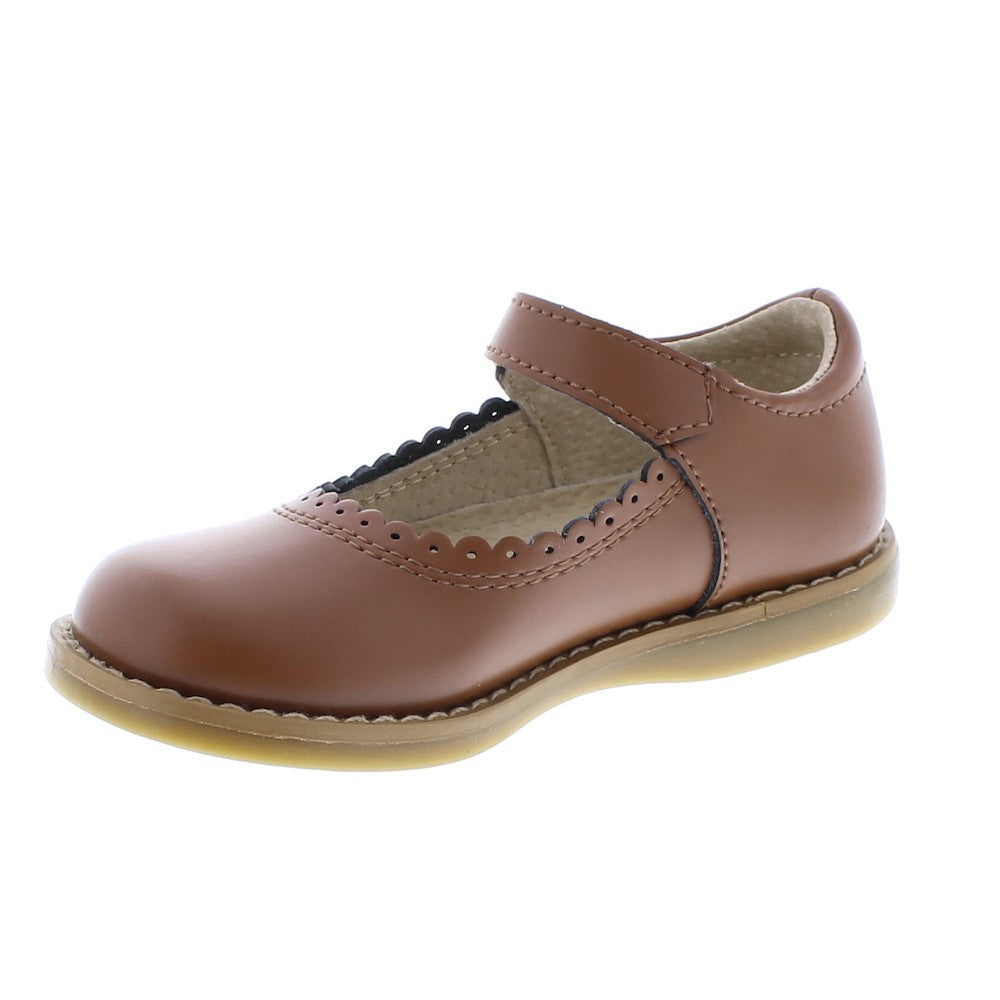 Footmates Girls Shoes - Allie Mary Janes - Chestnut Brown