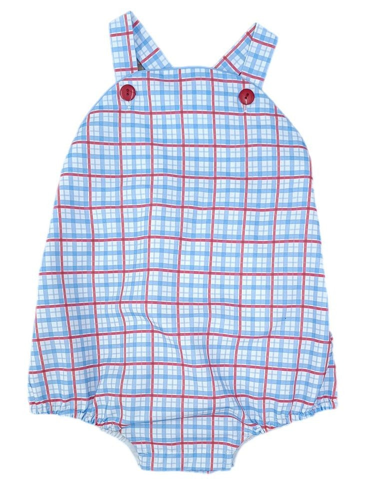 James & Lottie Baby Boys Louie Bubble - Patriotic Plaid