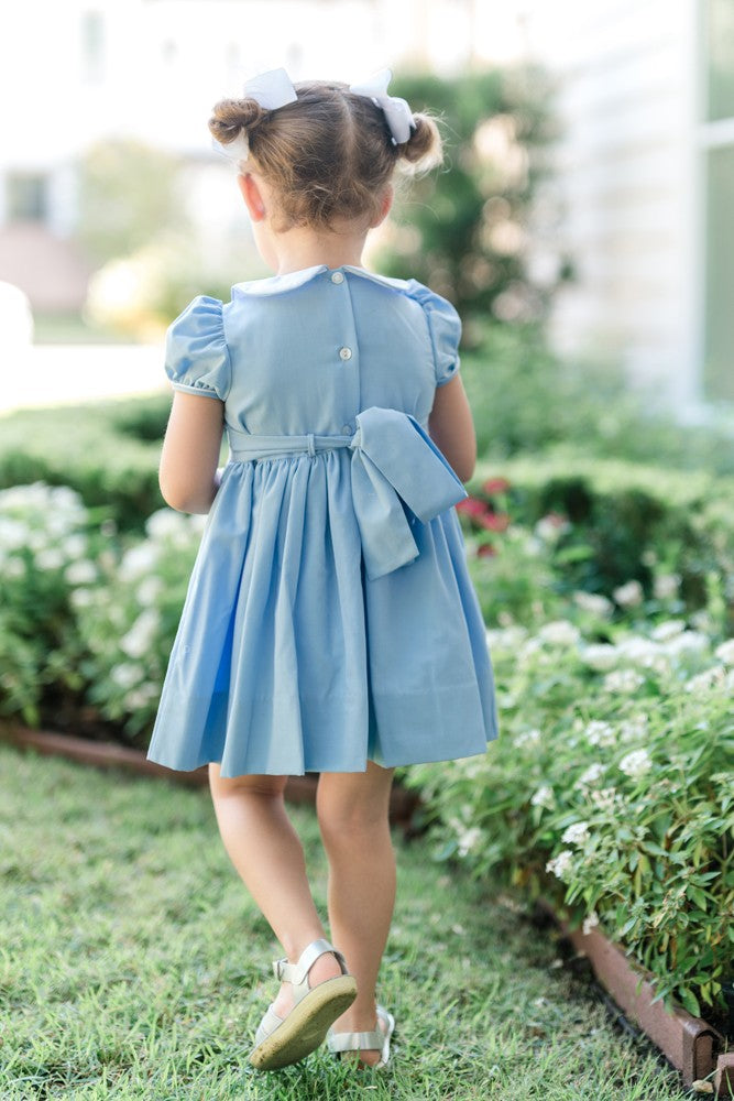 Proper Peony Girls Easter Dress - Blue Blanche Bunny