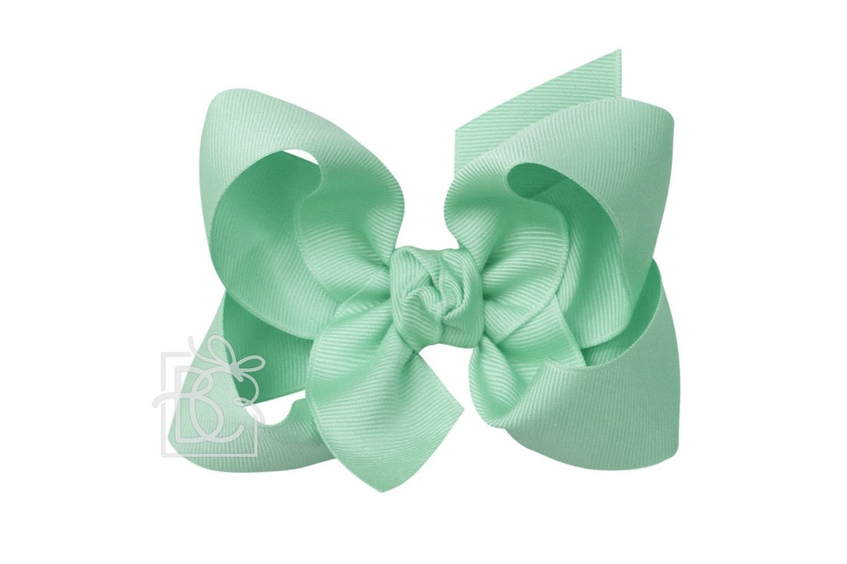 Beyond Creations Girls Grosgrain Double Knot Bow on Clip - Lucite Green by Beyond Creations