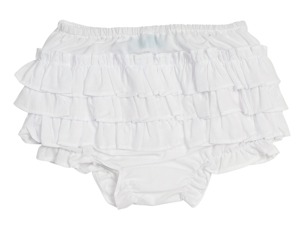 Feltman Brothers Baby Girls Ruffled Diaper Cover - White