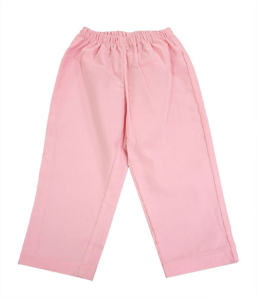 Peggy Green Girls Pink Corduroy Pull On Pants