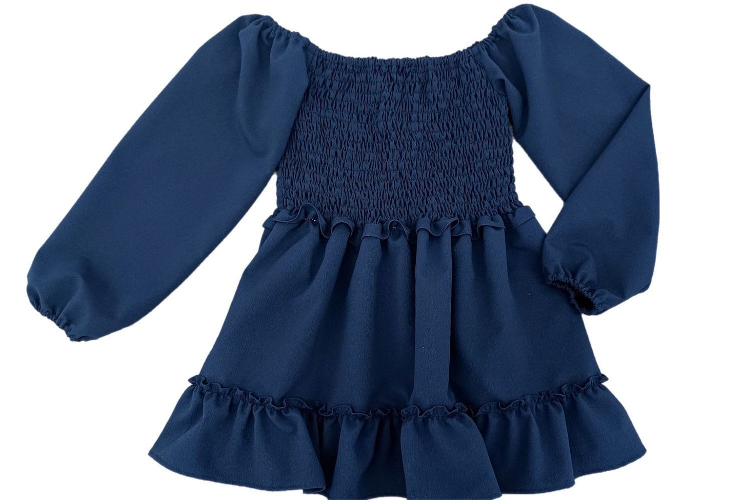 James & Lottie Be Elizabeth Girls Smocked Dress - Navy Blue by James & Lottie