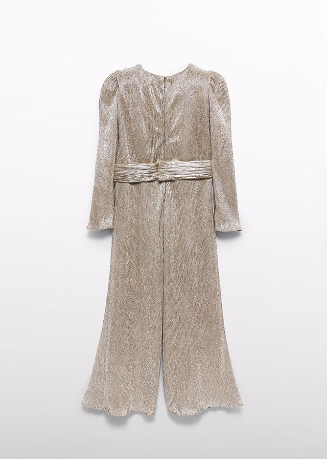 Abel & Lula Girls Bronze Holiday Party Jump Suit by Abel & Lula
