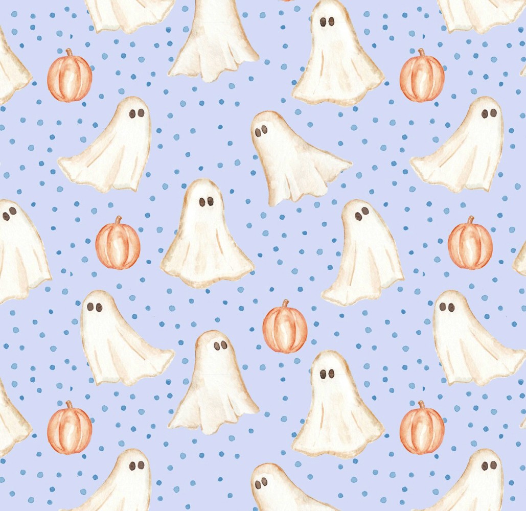 James & Lottie Kids Pajamas Set - Blue Halloween Ghosts