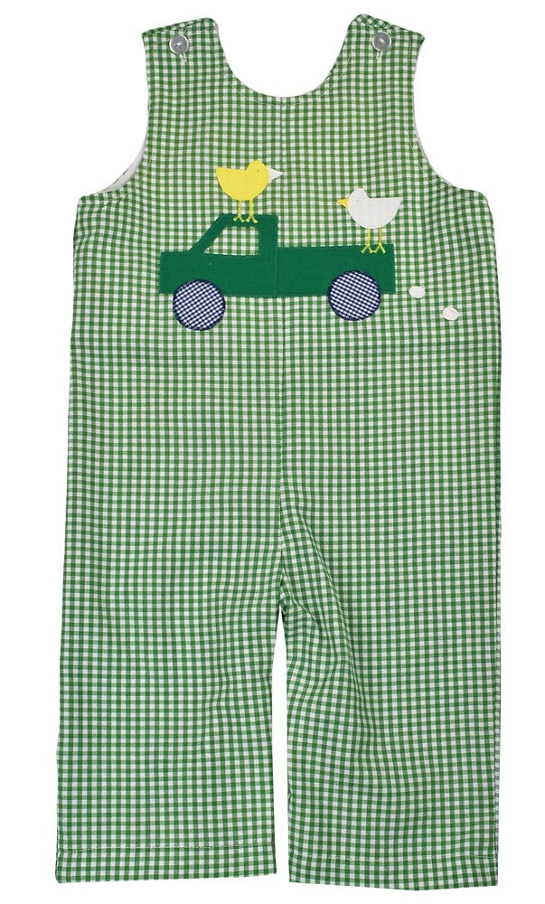 Funtasia Baby / Toddler Boys Green Check Longall - Chicken Farm Truck
