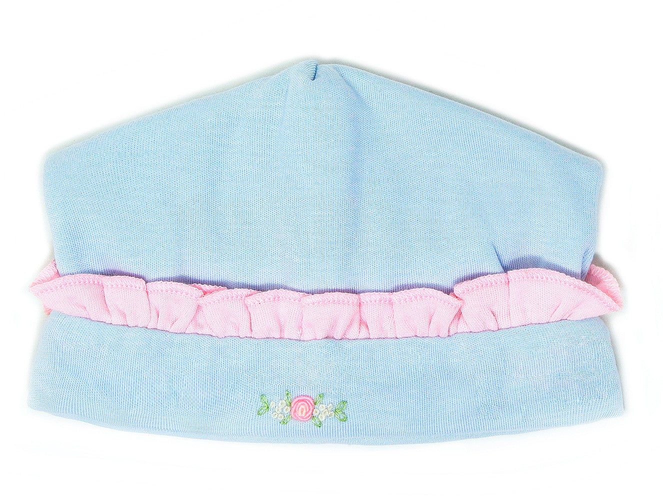 Magnolia Baby Girls Blue Charlotte's Classics Ruffle Hat