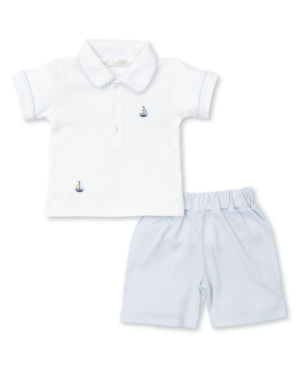 Kissy Kissy Baby Boys Short Set - Light Blue Summer Sails