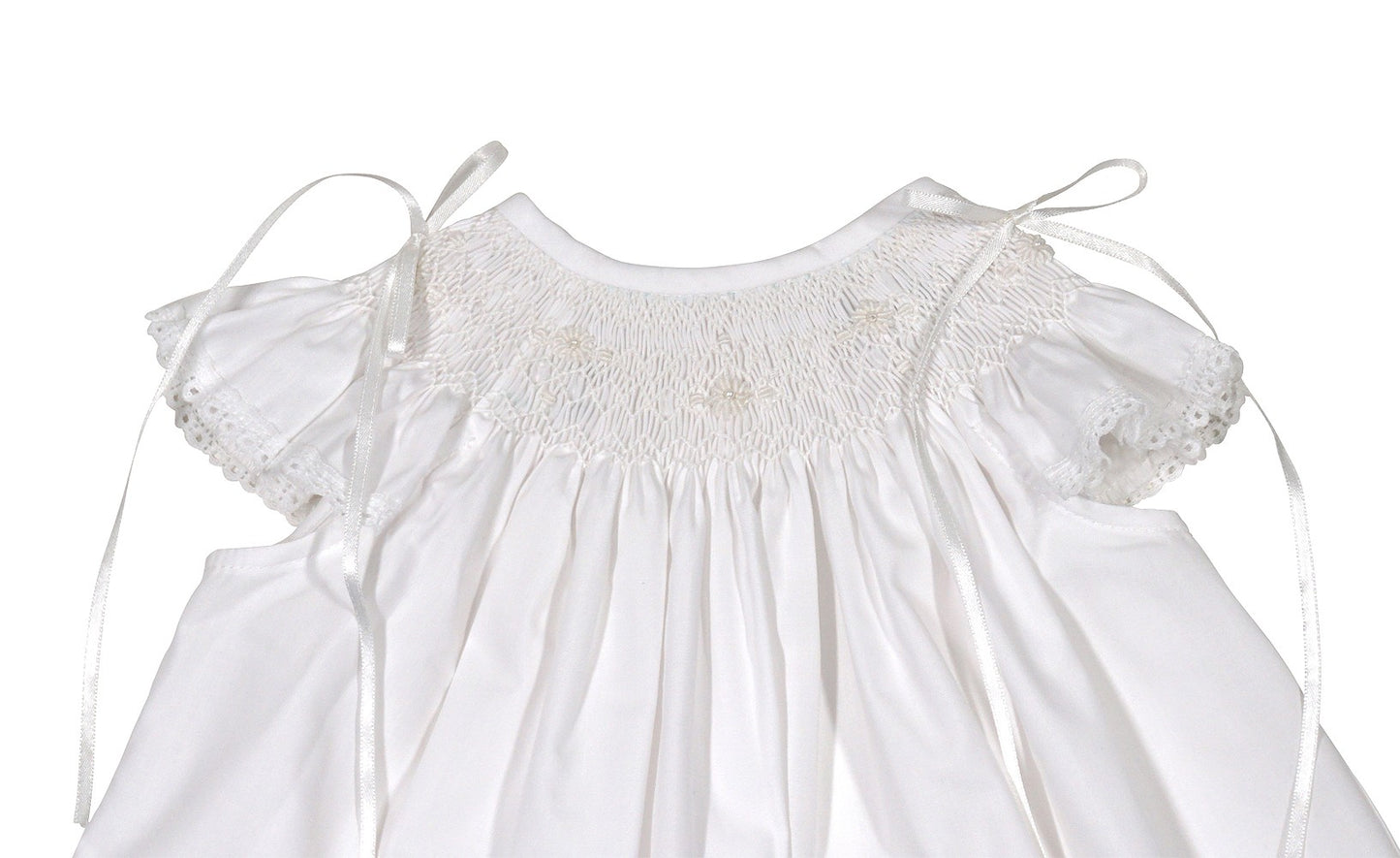 The Best Dressed Child Baby Girls Sweet White Smocked Bloomers Set - Trimmed in Bows & Lace by Best Dressed Child