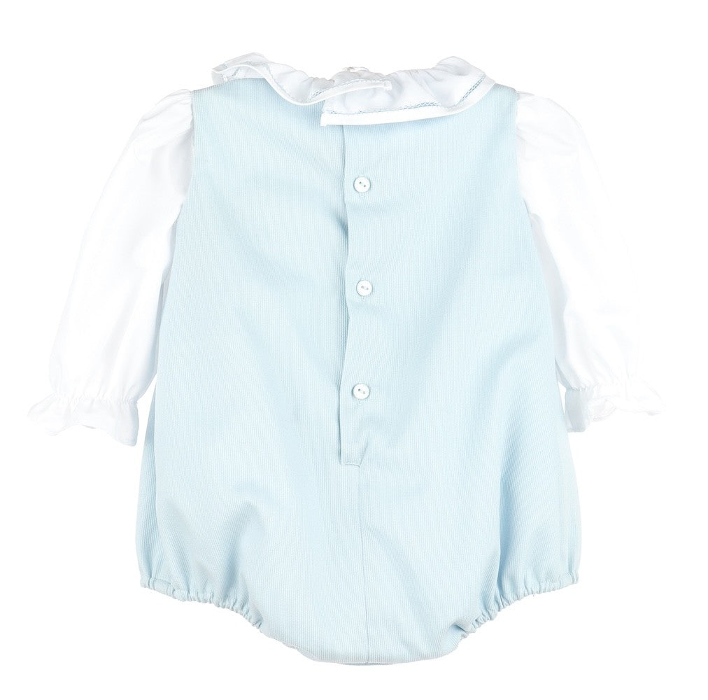 Sophie & Lucas Baby Girls Cozy Club Scallop Bubble Set - Blue