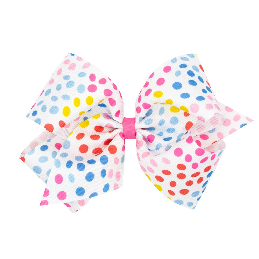 Wee Ones Girls Hair Bow - Trendy Girl - Colorful Candy Dots by Wee Ones