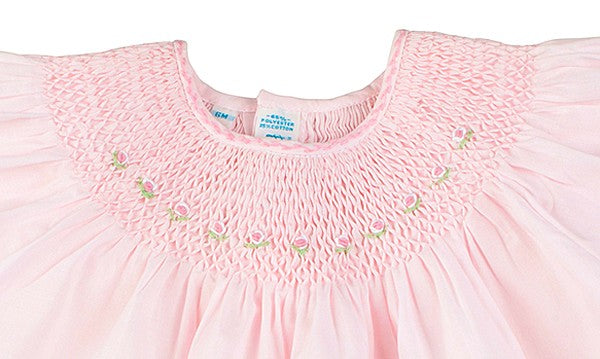 Feltman Brothers Baby Girls Sweet Pink Smocked Dress with Scallop Hem and Bloomers by Feltman Brothers