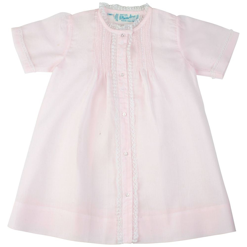 Feltman Brothers 74130 Infant Girls Pretty Pink Day Gowns - Delicate Lace Trim