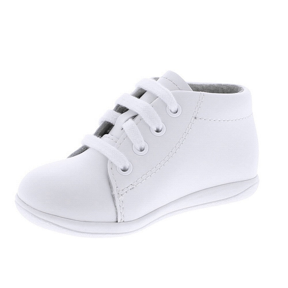 Footmates Angel Baby Shoes - Unisex for Boys and Girls - White Lace Up