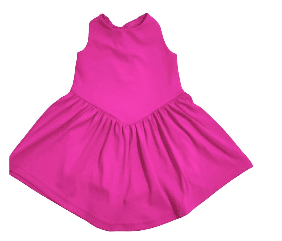 LuLu BeBe Girls Active Athleisure Dress - Fuchsia Pink