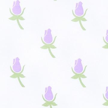 Magnolia Baby Girls Lavender Rosebud Zipped Pajamas