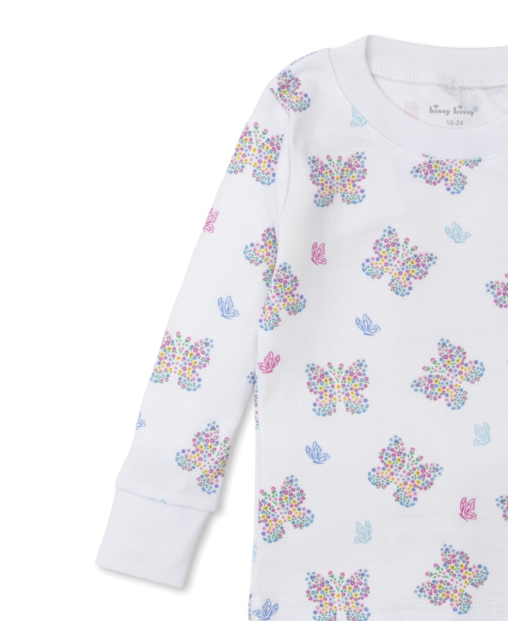 Kissy Kissy Girls Long Pajamas - Butterfly Flutters