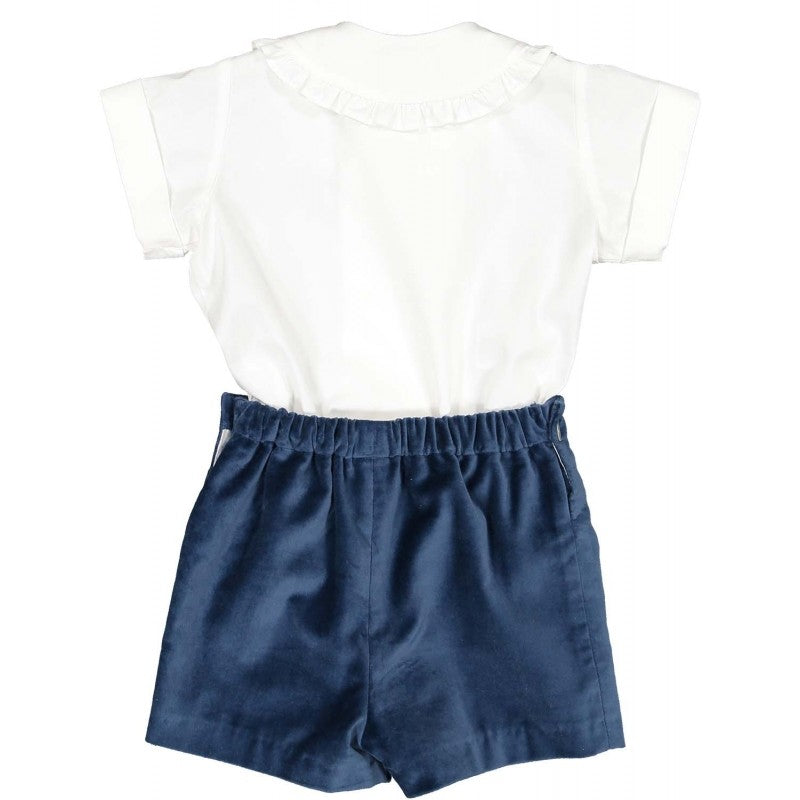 Sal & Pimenta Baby / Toddler Boys Dressy Set - Midnight Blue Velvet